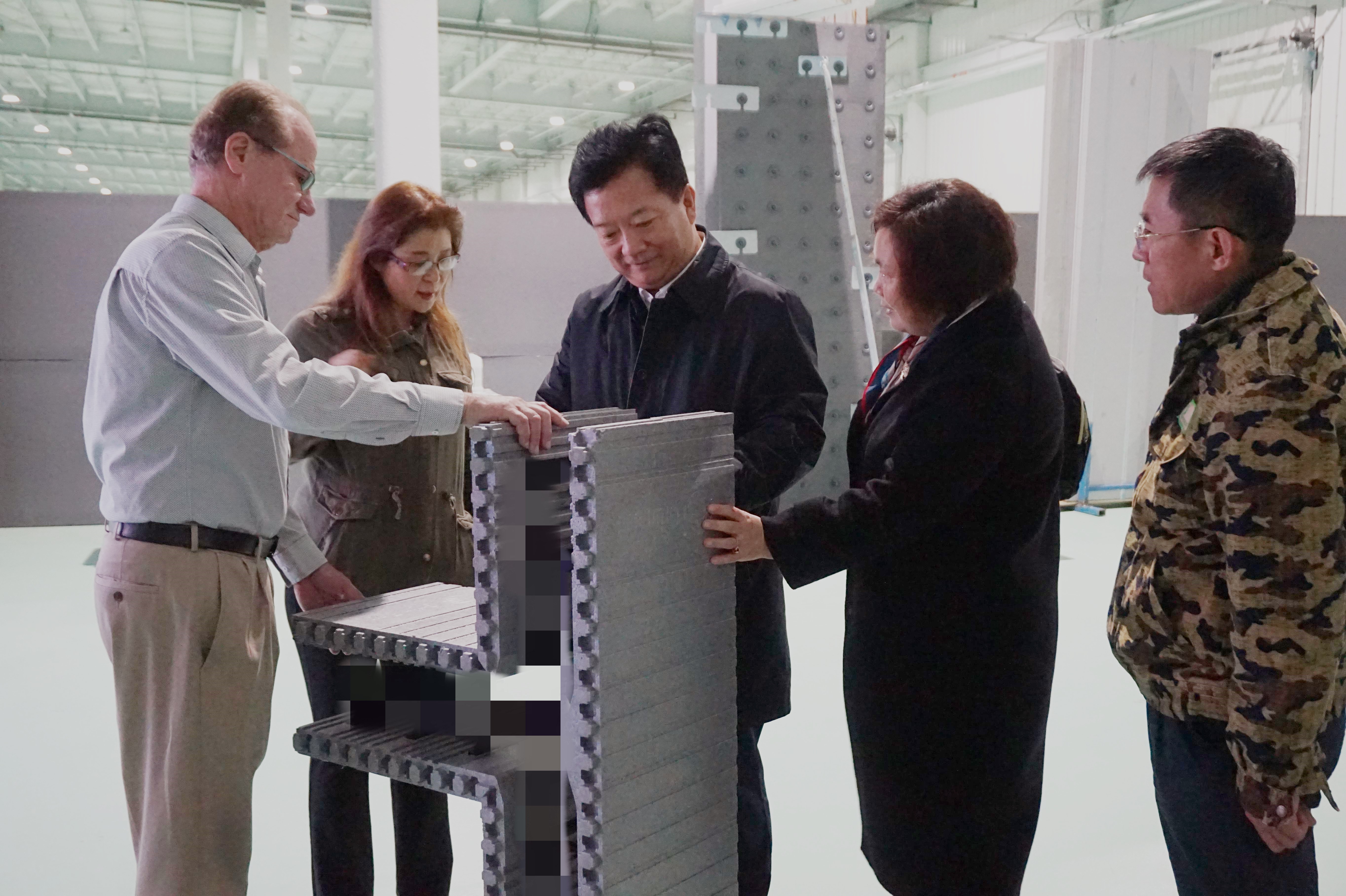 Zheng Deyan, member of the Jinan Municipal Standing Committee and Deputy Mayor, inspected Grünbau
